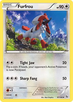 Furfrou card from XY - Flashfire