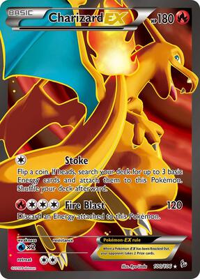 Charizard EX (100 Full Art) card from XY - Flashfire