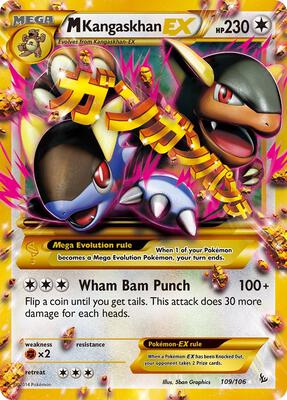 M Kangaskhan EX (109 Secret Rare) card from XY - Flashfire