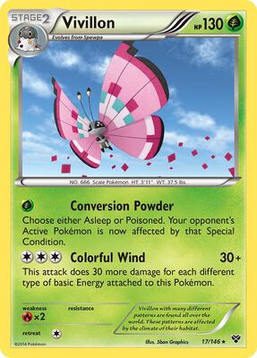 Vivillon (Meadow [Pink]) card from XY Base Set