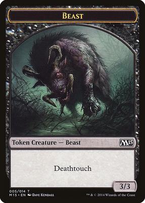 Beast Token (Black) card from Magic 2015 (M15)