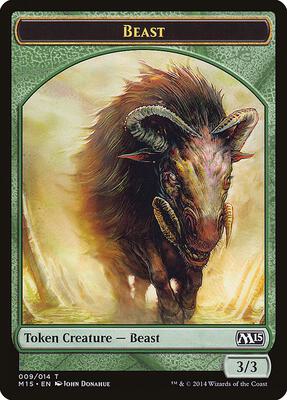 Beast Token (Green) card from Magic 2015 (M15)