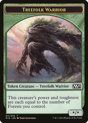 Treefolk Warrior Token card from Magic 2015 (M15)
