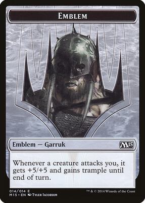 Emblem - Garruk, Apex Predator card from Magic 2015 (M15)