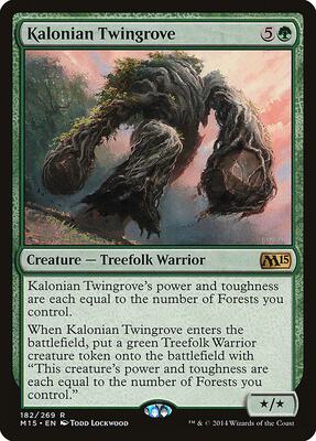 Kalonian Twingrove card from Magic 2015 (M15)