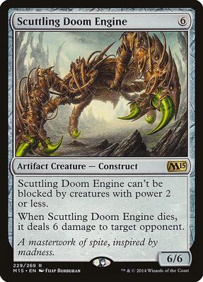 Scuttling Doom Engine card from Magic 2015 (M15)