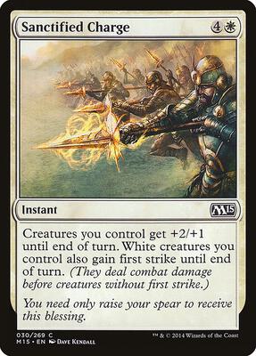 Sanctified Charge card from Magic 2015 (M15)