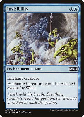 Invisibility card from Magic 2015 (M15)