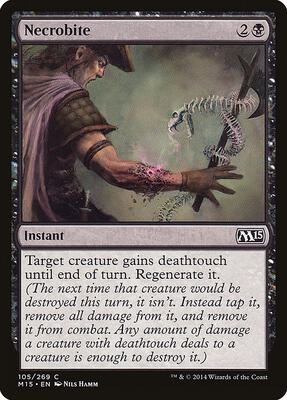 Necrobite card from Magic 2015 (M15)