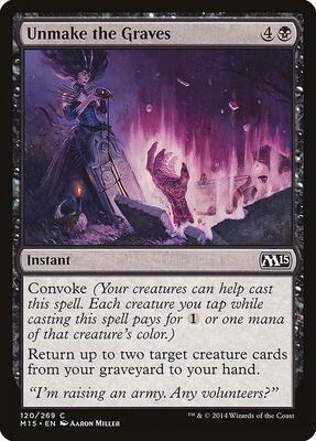 Unmake the Graves card from Magic 2015 (M15)