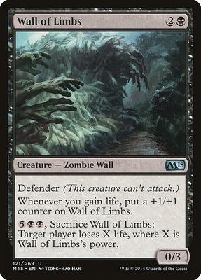 Wall of Limbs card from Magic 2015 (M15)