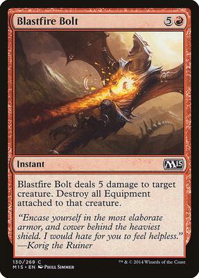 Blastfire Bolt card from Magic 2015 (M15)
