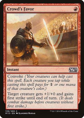 Crowd's Favor card from Magic 2015 (M15)