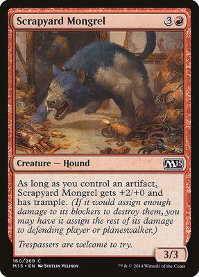 Scrapyard Mongrel card from Magic 2015 (M15)