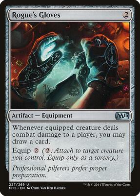 Rogue's Gloves card from Magic 2015 (M15)