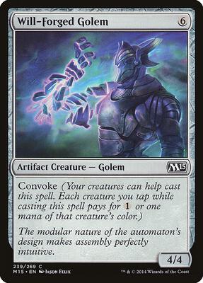 Will-Forged Golem card from Magic 2015 (M15)