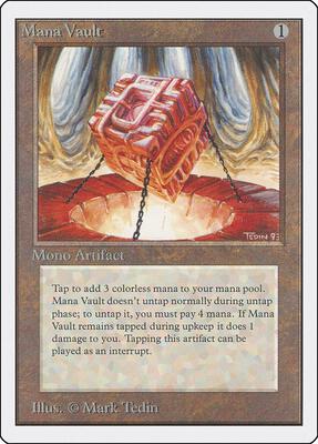 Mana Vault card from Unlimited Edition