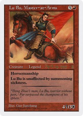 Lu Bu, Master-at-Arms (Japan 4/29/99) card from Prerelease Cards