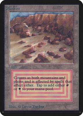 Plateau card from Alpha Edition