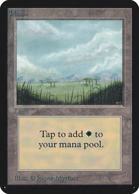 Plains (B) card from Alpha Edition