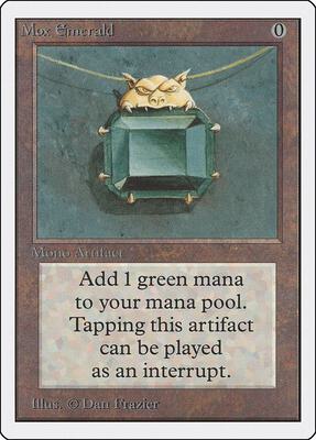 Mox Emerald card from Unlimited Edition