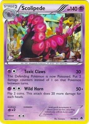 Scolipede - 40/98 (BW Emerging Powers) card from Deck Exclusives