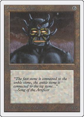 Obsianus Golem card from Unlimited Edition