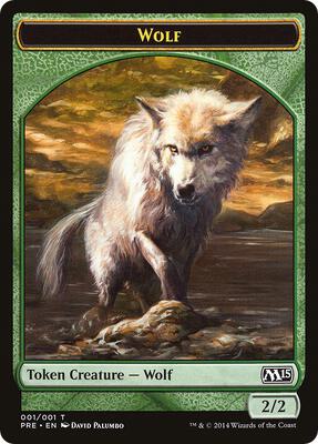 Wolf Token card from Prerelease Cards