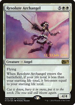 Resolute Archangel card from Prerelease Cards