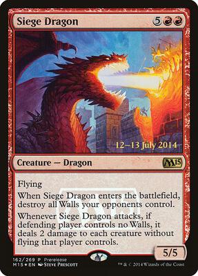 Siege Dragon card from Prerelease Cards