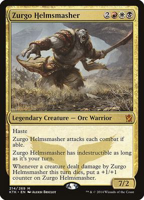 Zurgo Helmsmasher card from Khans of Tarkir