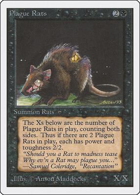 Plague Rats card from Unlimited Edition