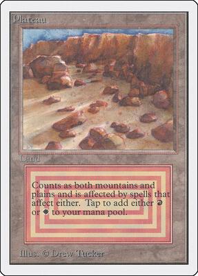 Plateau card from Unlimited Edition