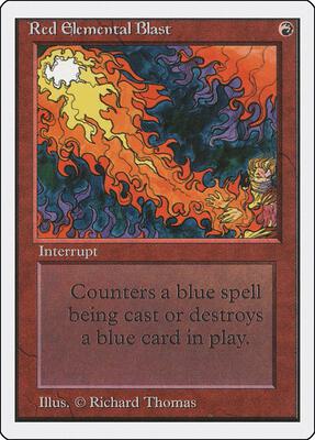 Red Elemental Blast card from Unlimited Edition