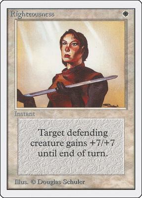 Righteousness card from Unlimited Edition