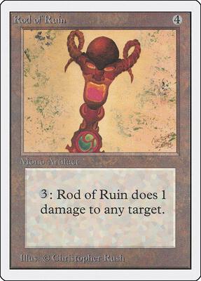 Rod of Ruin card from Unlimited Edition