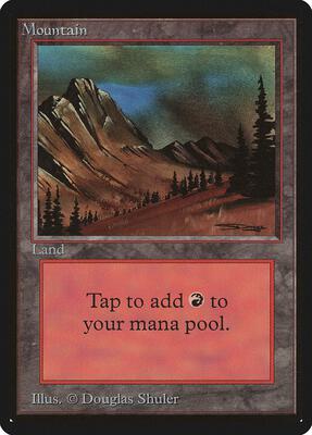 Mountain (C) card from Beta Edition