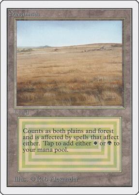 Savannah card from Unlimited Edition