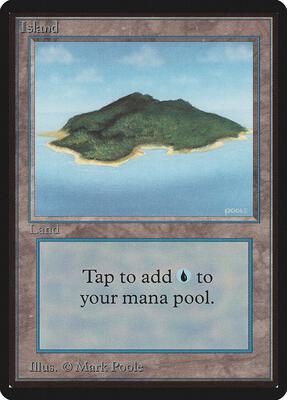 Island (B) card from Beta Edition