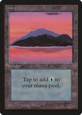 Island (C) card from Beta Edition