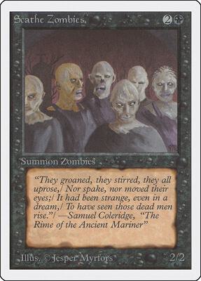 Scathe Zombies card from Unlimited Edition