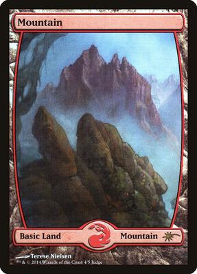 Mountain - Full Art (4) card from Judge Promos
