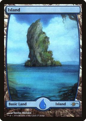 Island - Full Art (2) card from Judge Promos