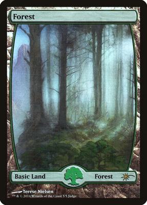 Forest - Full Art (5) card from Judge Promos