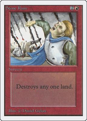 Stone Rain card from Unlimited Edition