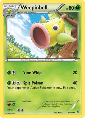 Weepinbell card from XY - Furious Fists