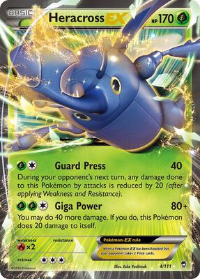 Heracross EX card from XY - Furious Fists