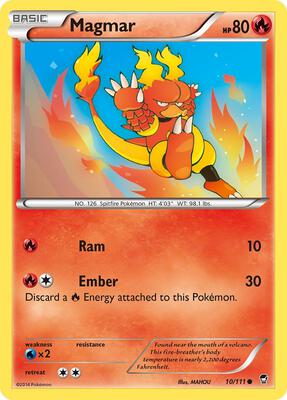Magmar card from XY - Furious Fists