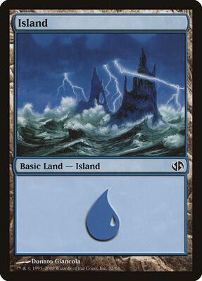Island (32) card from Duel Decks: Jace vs. Chandra