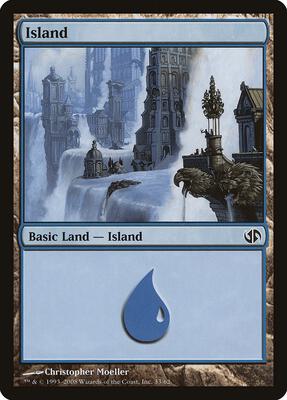 Island (33) card from Duel Decks: Jace vs. Chandra